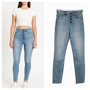 Hidden Exposed Button Fly Jeans